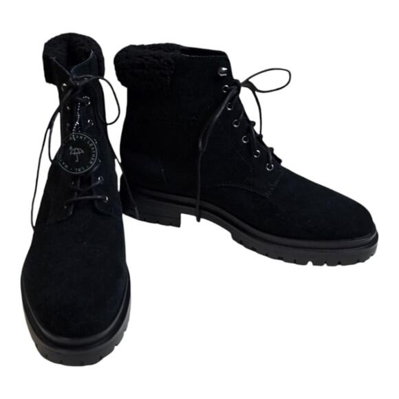 Lauren Ralph Lauren Carlee LACE UP‎ HIKING Combat BOOTS Black/Black SIZE 11 New - Picture 2 of 15